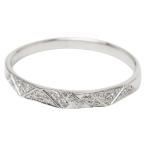 K18WG ホワイトゴールド ダイヤ0.109ct リング 指輪 レディース 13.5号 中古