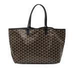 ショッピングゴヤール ゴヤール サンルイPM トートバッグ ブラック PVC レザー レディース GOYARD 【中古】