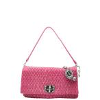 ショッピングMIUMIU ミュウミュウ マテラッセ ビジュー チェーン ワンショルダーバッグ ピンク レザー レディース MIUMIU 【中古】