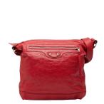 バレンシアガ クラシック ショルダーバッグ 272409 レッド レザー レディース BALENCIAGA 【中古】