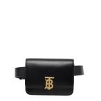  Burberry TB Logo сумка-пояс сумка "body" чёрная кожа женский BURBERRY [ б/у ]