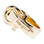  Salvatore Ferragamo gun chi-ni Logo шарф кольцо Gold металлизированный женский Salvatore Ferragamo [ б/у ]