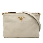 プラダ 斜め掛け ショルダーバッグ ホワイト レザー レディース PRADA 【中古】