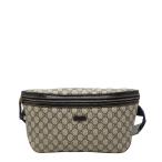  Gucci GGs шкив m сумка "body" сумка-пояс 211110 бежевый темно-синий PVC кожа мужской GUCCI [ б/у ]