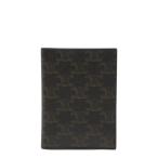  Celine Trio mf паспорт кейс черный Brown PVC кожа женский CELINE [ б/у ]