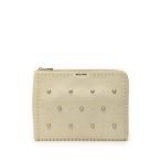  MiuMiu заклепки клатч слоновая кость белый кожа стразы женский MIUMIU [ б/у ]