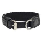  Hermes ke Lead g цвет ошейник *M печать чёрная кожа парусина женский HERMES [ б/у ]
