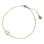  Dior CD Logo цепь браслет Gold металлизированный стразы женский Dior [ б/у ]