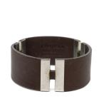  Chanel Logo браслет 00C Brown серебряный кожа metal женский CHANEL [ б/у ]