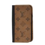  Louis Vuitton монограмма Rebirth IPHONE 15 PRO folio мобильный кейс M82892 Brown PVC кожа женский LOUIS VUITTON б/у 