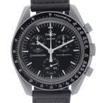 ショッピングオメガ オメガ ×スウォッチ ムーンスウォッチ MISSION TO THE MOON 腕時計 SO33M100 クオーツ ブラック文字盤 セラミック メンズ OMEGA 【中古】