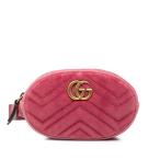  Gucci GGma-monto стеганое полотно сумка "body" сумка-пояс 476434 розовый велюр женский GUCCI [ б/у ]