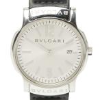 ブルガリ ベルト（社外品）ソロテンポ 腕時計 ST35S クオーツ シルバー文字盤 ステンレススチール ラバー メンズ BVLGARI 【中古】