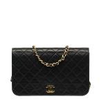 ショッピングシャネル シャネル マトラッセ ココマーク プッシュロック チェーン ショルダーバッグ ブラック ラムスキン レディース CHANEL 【中古】