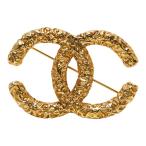 シャネル ココマーク ヴィンテージ ヨウガン 溶岩 ブローチ ゴールド メッキ レディース CHANEL 【中古】