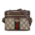  Gucci GGs шкив m Sherry линия off tia косметичка Mini сумка на плечо 699532 бежевый Brown PVC GUCCI [ б/у ]