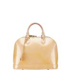 ショッピングヴェルニ ルイ ヴィトン モノグラム ヴェルニ アルマPM ハンドバッグ M91751 ベージュプードル パテントレザー レディース LOUIS VUITTON 【中古】