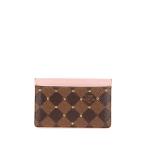  Louis Vuitton Damier porutokarutosa-n тянуть заклепки футляр для карточек N60248 Brown розовый PVC кожа LOUIS VUITTON [ б/у ]