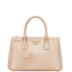 プラダ サフィアーノ ガレリア ハンドバッグ ベージュ レザー レディース PRADA 【中古】