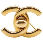 シャネル ヴィンテージ ココマーク ターンロック ブローチ ゴールド メッキ レディース CHANEL 【中古】