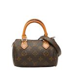 ルイヴィトン モノグラム ミニ スピーディ ミニハンドバック ショルダーバッグ 2WAY  M41534 ブラウン PVC レザー LOUIS VUITTON【中古】
