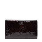 ショッピングシャネル シャネル カメリア ココマーク 二つ折り財布 ブラック パテントレザー レディース CHANEL 【中古】
