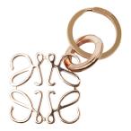 ショッピングロエベ ロエベ アナグラム チャーム キーリング キーホルダー ピンクゴールド メッキ レディース LOEWE 【中古】