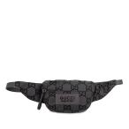  Gucci GG нейлон сумка-пояс сумка "body" 767934 серый нейлон кожа женский GUCCI [ б/у ]