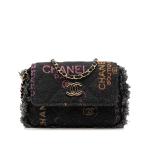  Chanel Mini matelasse здесь Mark цепь сумка на плечо небольшая сумочка черный многоцветный Gold металлические принадлежности Denim CHANEL б/у 