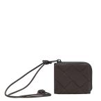 ボッテガヴェネタ マキシイントレチャート コインケース ブラウン レザー メンズ BOTTEGAVENETA 【中古】