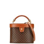  Celine Macadam косметичка сумка на плечо 2WAY Brown PVC кожа женский CELINE [ б/у ]