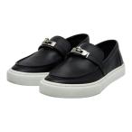 エルメス ゲーム スニーカー スリッポン サイズ:37.5 ブラック ホワイト レザー レディース HERMES 【中古】