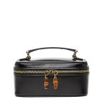 Gucci bamboo косметичка ручная сумочка 032 1956 0151 чёрная кожа женский GUCCI [ б/у ]