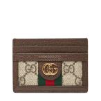  Gucci off .tiaGGs шкив m футляр для карточек 523159 Brown бежевый PVC кожа женский GUCCI [ б/у ]
