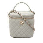  Chanel matelasse здесь Mark косметичка сумка на плечо наклонный ..AS1626 серый Gold металлические принадлежности черная икра s gold CHANEL б/у 