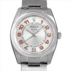 ロレックス オイスターパーペチュアル エアキング 114200 シルバーコンセントリック/オレンジア ...