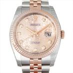 ロレックス デイトジャスト 10Pダイヤ 116231G ピンク彫りコンピューター 新品 メンズ 腕 ...