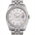 ロレックス デイトジャスト 10Pダイヤ 116234G シルバー 新品 メンズ 腕時計