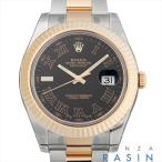 ロレックス デイトジャストII 116333 ブラック/ブラックローマ 新品 メンズ 腕時計