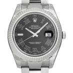 ロレックス デイトジャストII 116334 ブラック/ローマ 新品 メンズ 腕時計