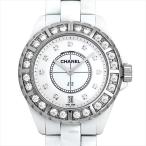 シャネル J12 白セラミック 11Pダイヤ ベゼルダイヤ H2430 新品 メンズ 腕時計