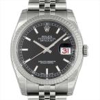 ロレックス デイトジャスト 116234 ブラック/バー 新品 メンズ 腕時計