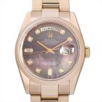 ロレックス デイデイト 8Pダイヤ 2Pバゲット 118205NCA ブラックシェル K番 中古 メ ...