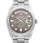 ロレックス デイデイト 8Pダイヤ/2Pバケットダイヤ 118206NCA ブラックシェル P番 中 ...