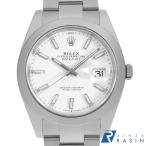 ロレックス デイトジャスト41 126300 ホワイト バー 3列 オイスターブレス ランダム番 中古 メンズ 腕時計 0DF7ROAU0048