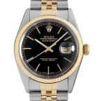 ロレックス デイトジャスト 16013 ブラック/バー R番 中古 メンズ 腕時計