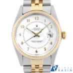 SALE ロレックス デイトジャスト 16013 ホワイト/アラビア ボイラーゲージ R番 中古 メンズ 腕時計