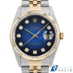 ロレックス デイトジャスト 10Pダイヤ 16233G ブルー グラデーション T番 中古 メンズ 腕時計 13A3ROAU0662