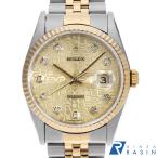 ロレックス デイトジャスト 10Pダイヤ 16233G シャンパン W番 中古 メンズ 腕時計 132KROAU0029