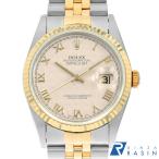 ロレックス デイトジャスト 16233 アイボリー ピラミッド ローマ S番 中古 メンズ 腕時計 1FWYROAU0133